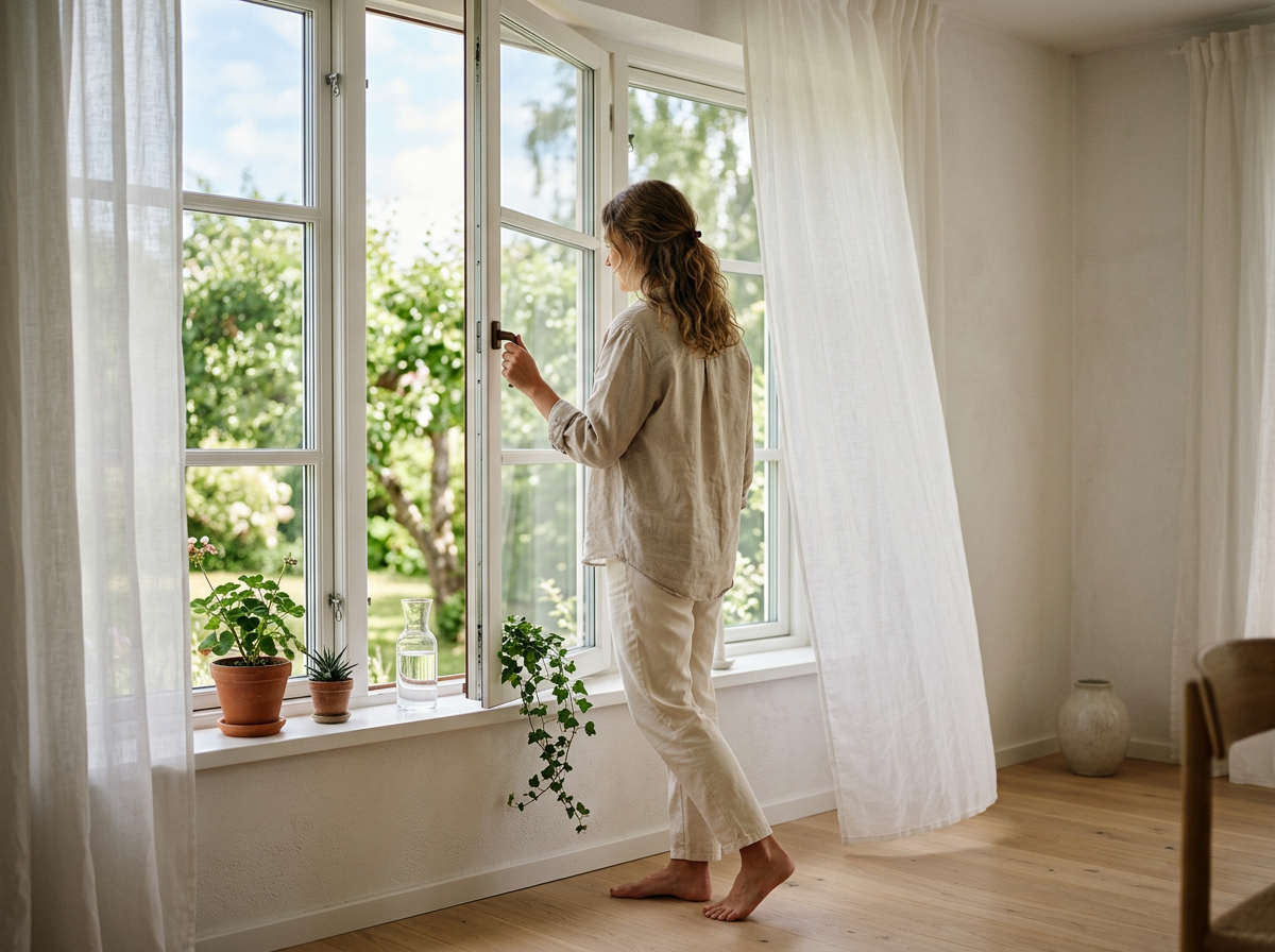 Fenster öffnen bei frischer Sommerluft