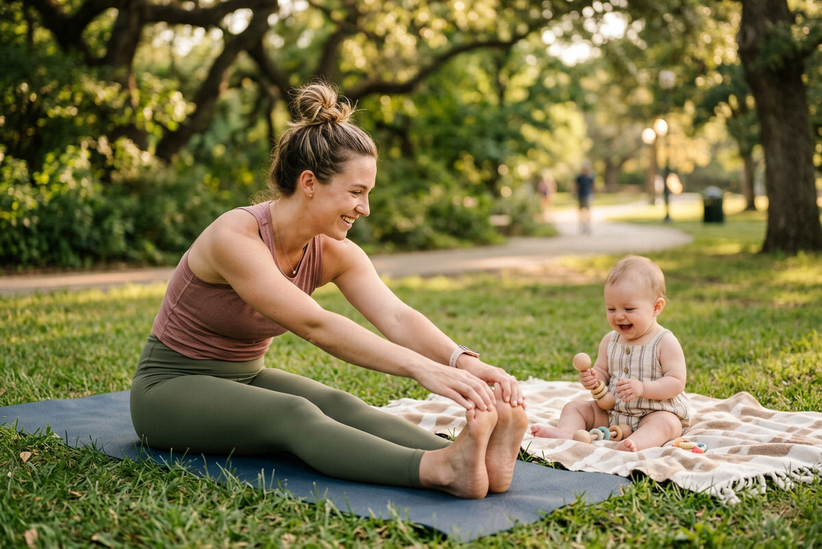 Fitness für Eltern mit Baby bei Sport im Park in Siegburg – Training im Freien für jeden