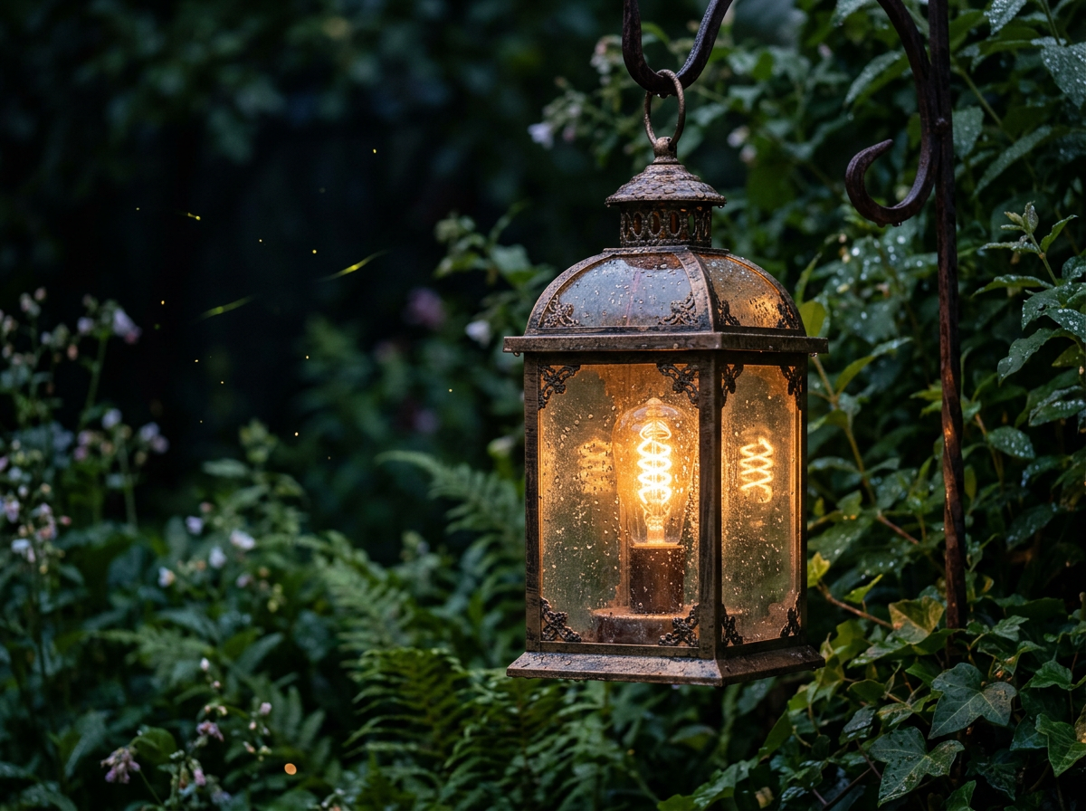 Warme LED-Leuchtmittel Garten rhenag Energie