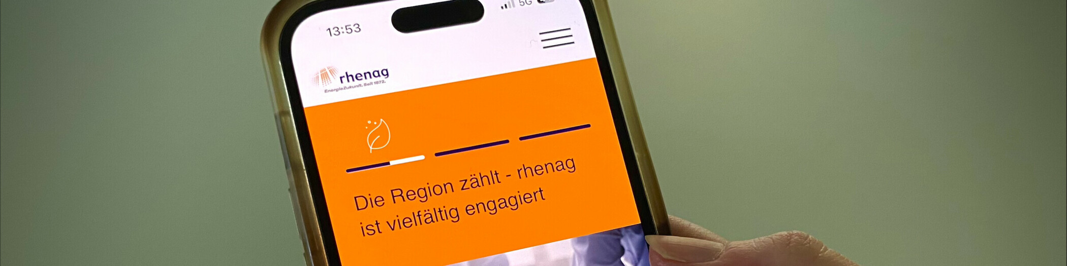 Mobileansicht des neuen rhenag Kundenmagazins