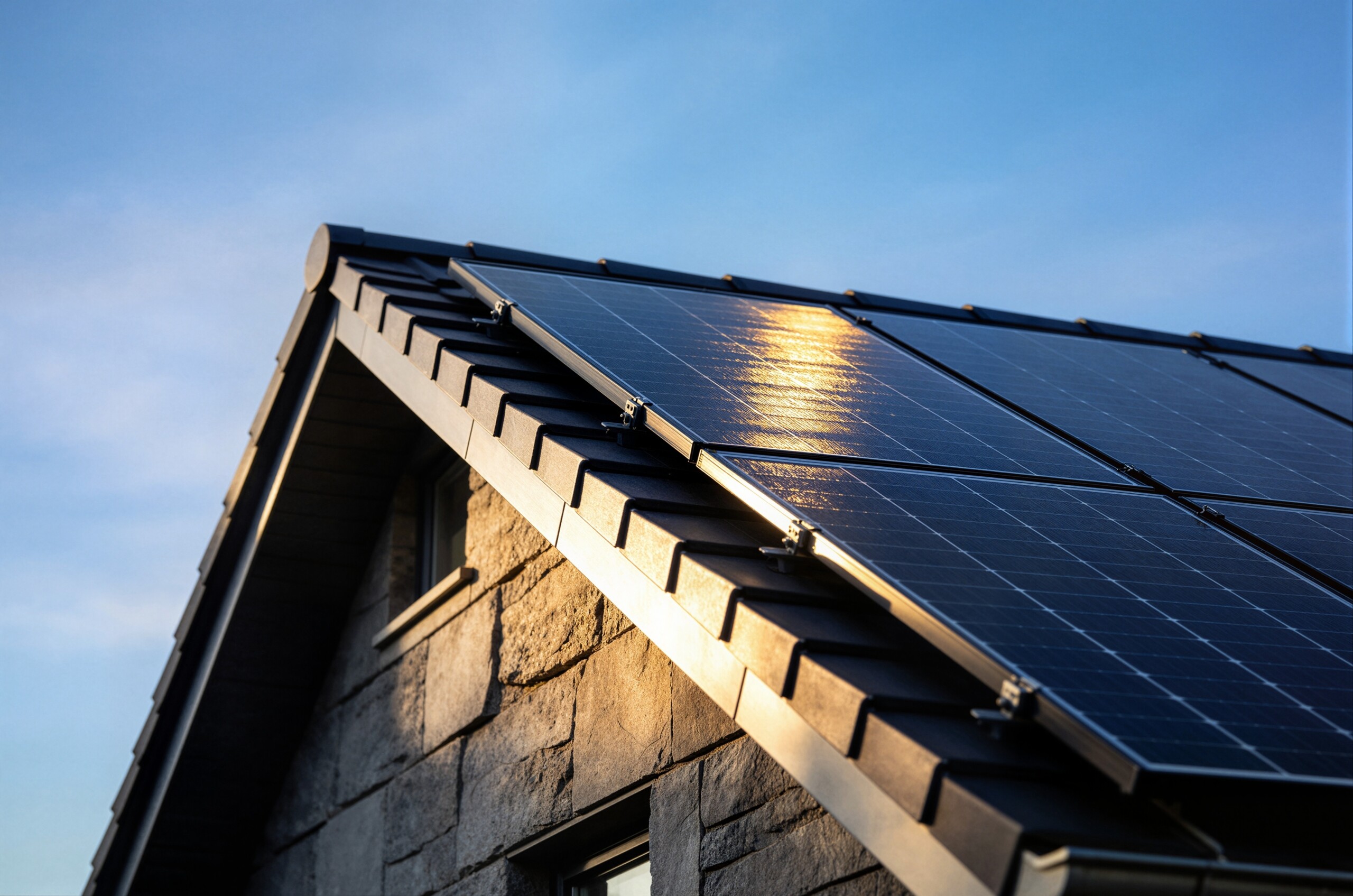 Ein Balkonkraftwerk ist einem Mietshaus zu sehen -auf dem Balkon idie Solaranlage montiert.