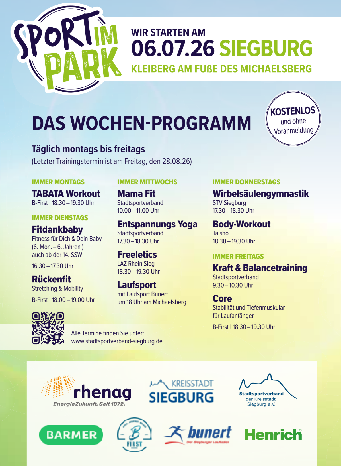 Sport im Park Programm