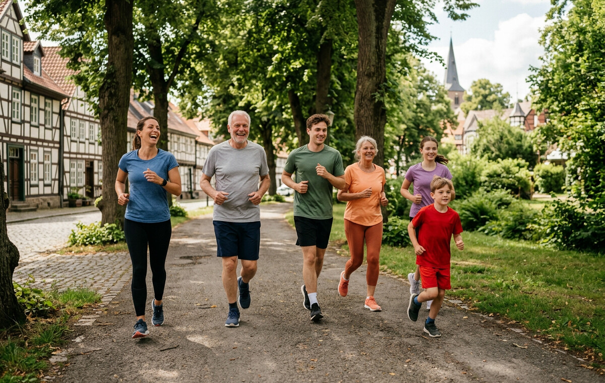 Gemeinsamer Lauftreff bei Sport im Park in Siegburg – Bewegung in der Gemeinschaft im Sommer